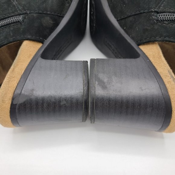 Rockport Cobb Hill Heels Black Suede Leather 7 Wide - Picture 11 of 15